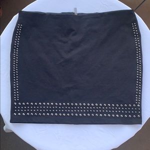 William Rast black studded mini skirt-Size L